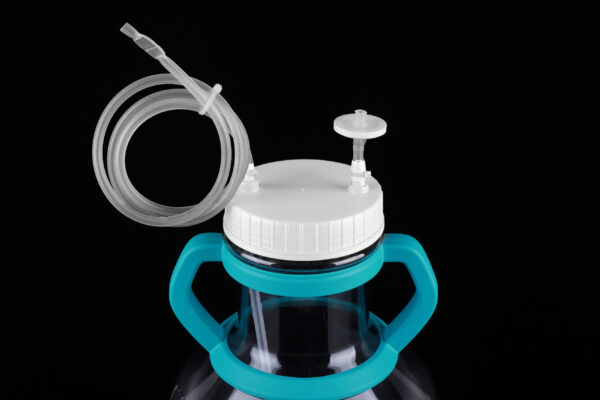 Bi-directional Liquid Transfer Cap 3L Wide-mouth High Efficiency Erlenmeyer Flask Bi-directional Transfer Cap with TPE Tube (50cm 1/8" ID 1/4" OD)