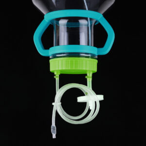 3L Wide-mouth High Efficiency Erlenmeyer Flask Inverted Transfer Cap with TPE Tube (50cm 1/8" ID 1/4" OD)