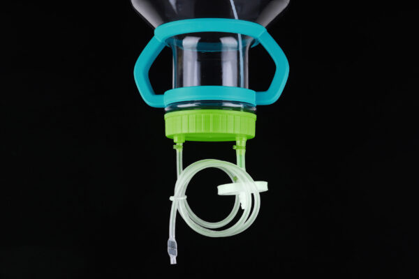 Inverted Liquid Transfer Cap 3L Wide-mouth High Efficiency Erlenmeyer Flask Inverted Transfer Cap with TPE Tube (50cm 1/8" ID 1/4" OD)