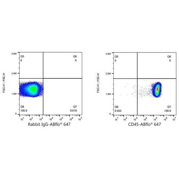 Abclonal ABflo® 647 Rabbit anti-Human CD45 mAb (Catalog Number: A22495)