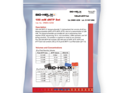 BIO-HELIX 100 mM dNTP Set (catalog No. DN001-0250)