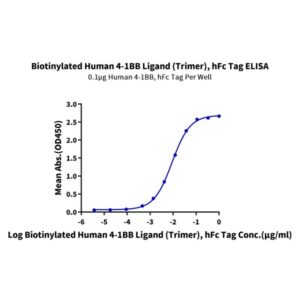 Biotinylated Human 4-1BB Ligand/TNFSF9 Trimer Protein (Primary Amine Labeling) , BBL-HM241B Ushelf