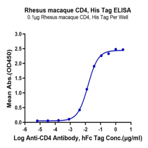 Rhesus macaque CD4/LEU3 Protein (CD4-RM101)