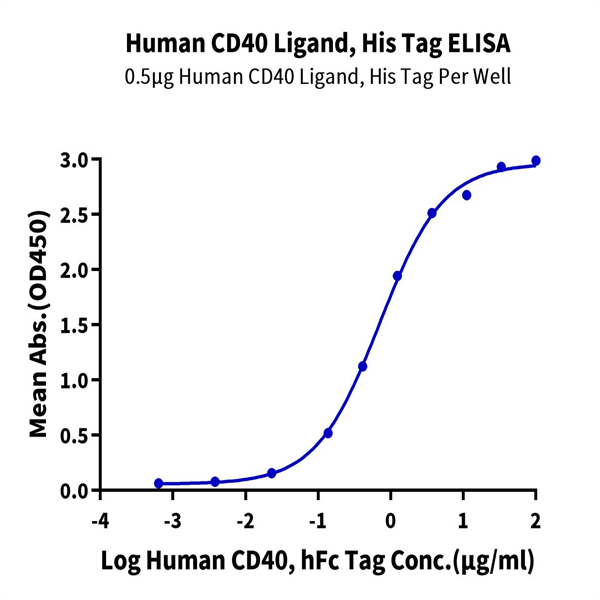 Human CD40 Ligand/TNFSF5 Protein (CDL-HE14L) Human CD40 Ligand/TNFSF5 Protein (CDL-HE14L)