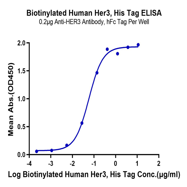 Biotinylated Human Her3/ErbB3 Protein (HER-HM403B) Biotinylated Human Her3/ErbB3 Protein (HER-HM403B)