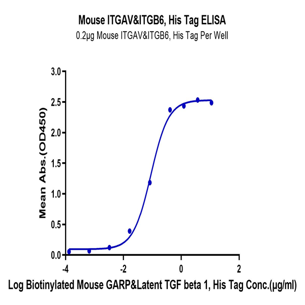 Mouse Integrin alpha V beta 6 (ITGAV&ITGB6) Heterodimer Protein (ITG-MM1V6)