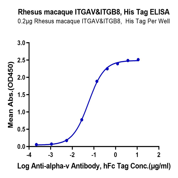 Rhesus macaque Integrin alpha V beta 8 (ITGAV&ITGB8) Heterodimer Protein (ITG-RM1V8) Rhesus macaque Integrin alpha V beta 8 (ITGAV&ITGB8) Heterodimer Protein (ITG-RM1V8)