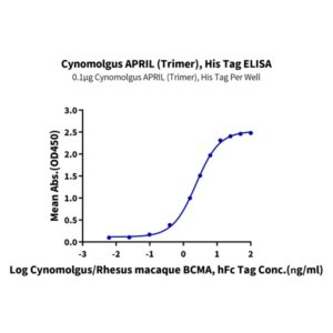 Non-biotinylated Cynomolgus APRIL/TNFSF13 Trimer Protein , APR-CM410 Ushelf