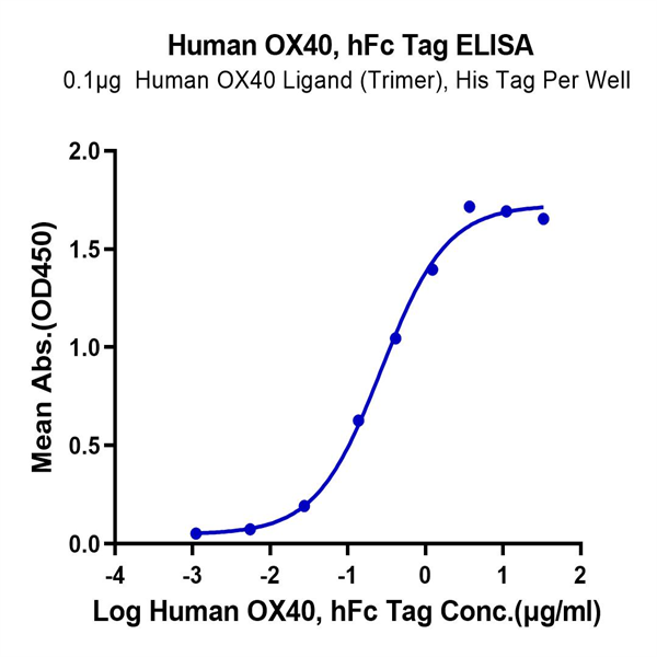 Human OX40/TNFRSF4/CD134 Protein (OX4-HM240) Human OX40/TNFRSF4/CD134 Protein (OX4-HM240)
