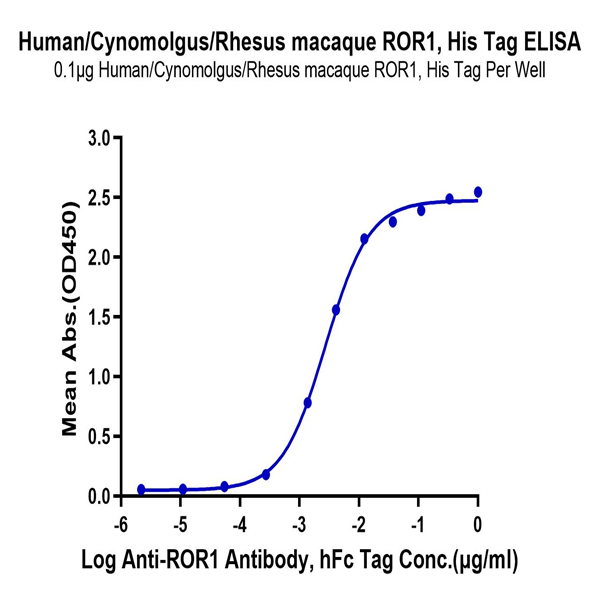 First Human Ror Human/Cynomolgus/Rhesus macaque ROR1 Protein (ROR-HM401) | KACTUS ...