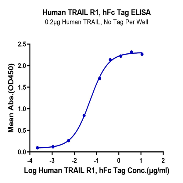Human TRAIL R1/DR4/TNFRSF10A Protein (TRL-HM2R1) Human TRAIL R1/DR4/TNFRSF10A Protein (TRL-HM2R1)